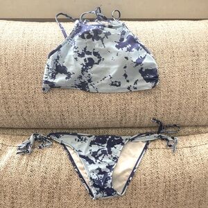 Tie dye | String Bikini Set | Criss Cross Open back | M